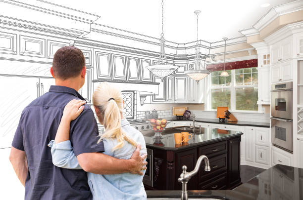 Custom kitchen cabinets installed in a Clarksburg home